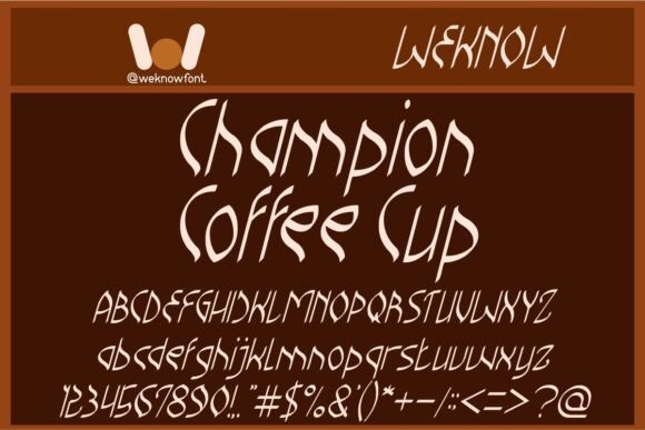 Champion Coffee Cup: A Display Font That Makes Your Brand Shine