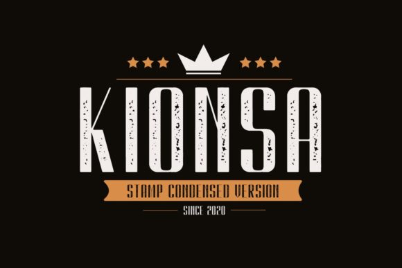 Kionsa Stamp: A Playful Vintage Display Font for Small Business Branding